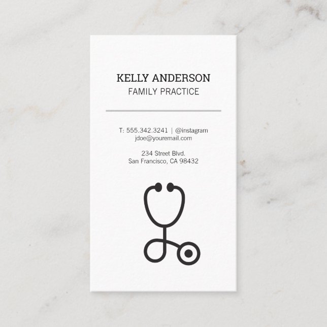 Carte De Visite Médecin de famille | Pratique MD (Devant)