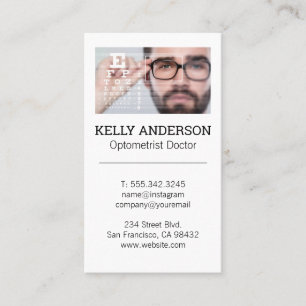 Carte De Visite Médecin de famille Pratique MD Test d'optométr