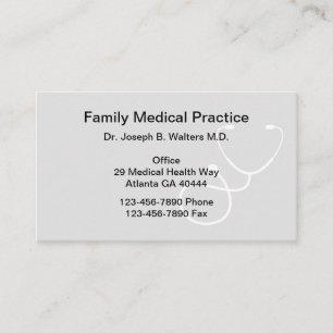 Carte De Visite Médecin de famille simple