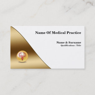 Carte De Visite Médecin de la fausse bannière rouge caducs