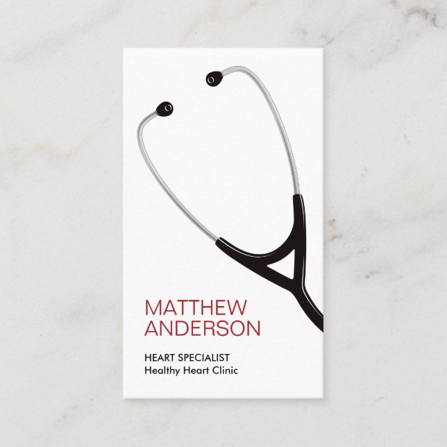 Carte De Visite Médecin de stéthoscope (Devant)