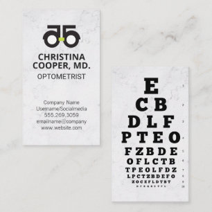 Carte De Visite Médecin des yeux   Examen des yeux   Optométriste