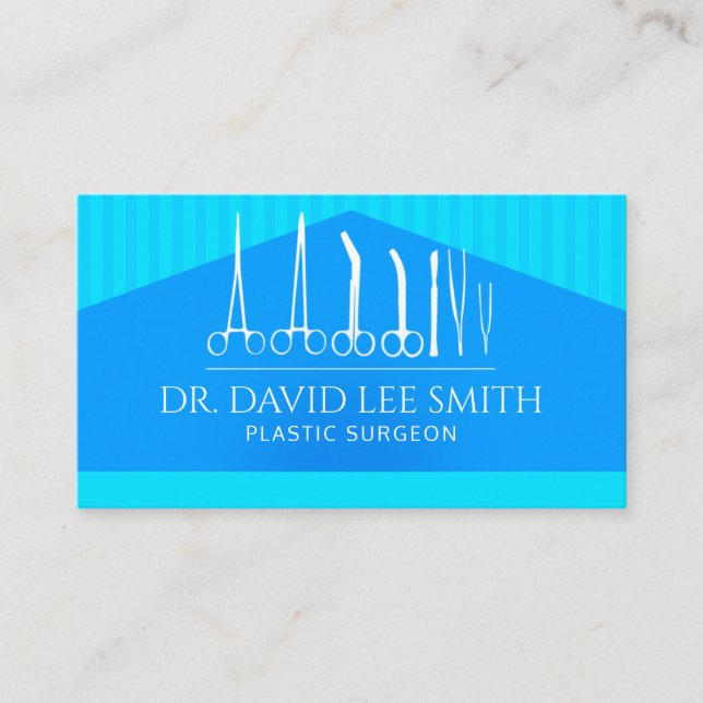 Carte De Visite Médecin en plastique / Médecin / Assistant de chir (Devant)