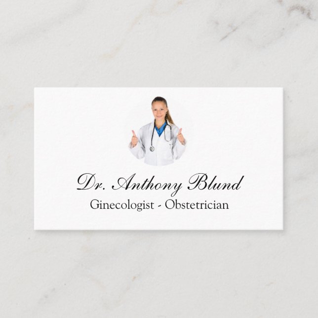 Carte De Visite Médecin obstétricien gynécologue OBGYN (Devant)