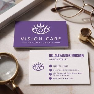 Carte De Visite Médecin Ophtalmologue Moderne Soins Visuels Optomé