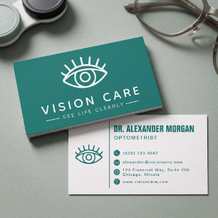 Carte De Visite Médecin Ophtalmologue Moderne Soins Visuels Optomé
