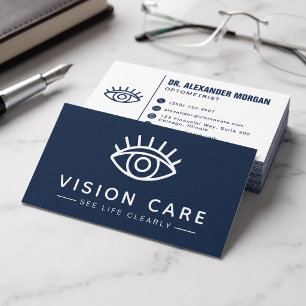 Carte De Visite Médecin Ophtalmologue Moderne Soins Visuels Optomé