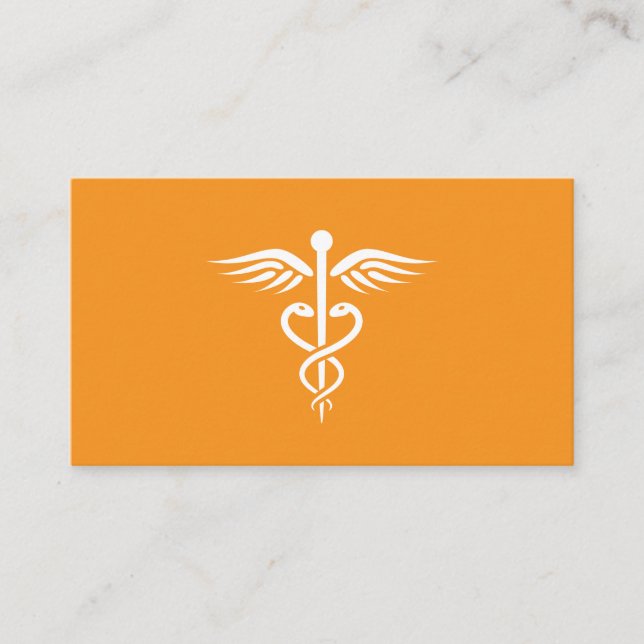 Carte De Visite Médecin orangé moderne (Devant)