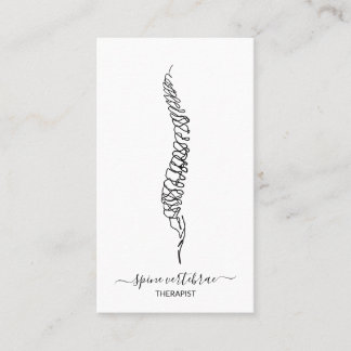 Carte De Visite médecin orthopédique des vertèbres de la colonne v