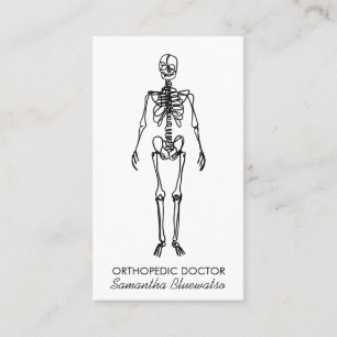 Carte De Visite Médecin orthopédique squelette élégant sculptant l