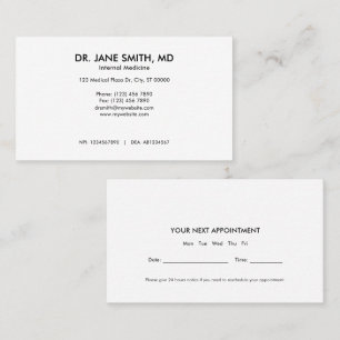Carte De Visite Médecin professionnel minimaliste moderne