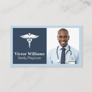 Carte De Visite Médecin souriant Logo santé Médicale