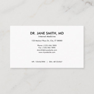 Carte De Visite Médecin Spécialiste Minimaliste Moderne