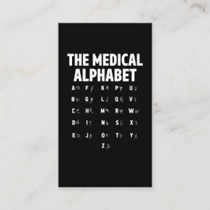Carte De Visite Médecins Alphabet Médicale Funny Nurse Life