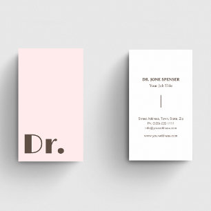 Carte De Visite Médecins Médicales Soins de santé Clean Light Rose