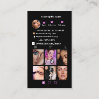 Carte De Visite Médias sociaux minimalistes simples et modernes