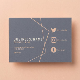 Carte De Visite Médias sociaux rustiques