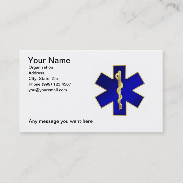 Carte de visite Médicale (Devant)
