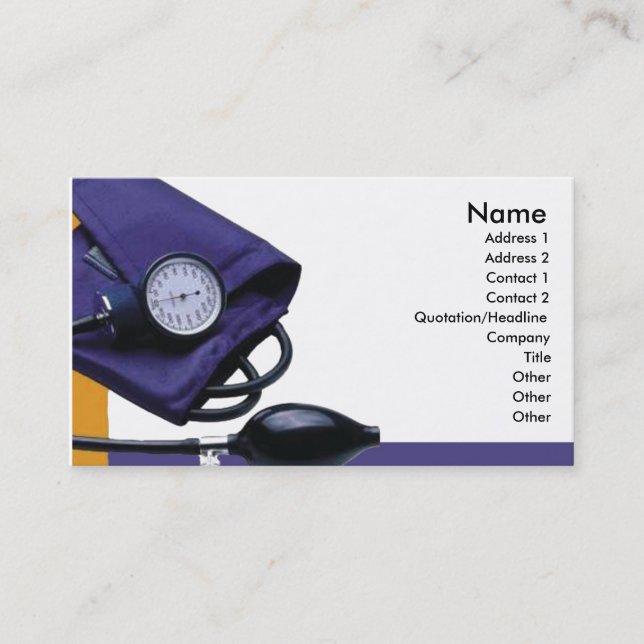 Carte de visite Médicale (Devant)