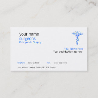 Carte de visite Médicale - bilatéral simple