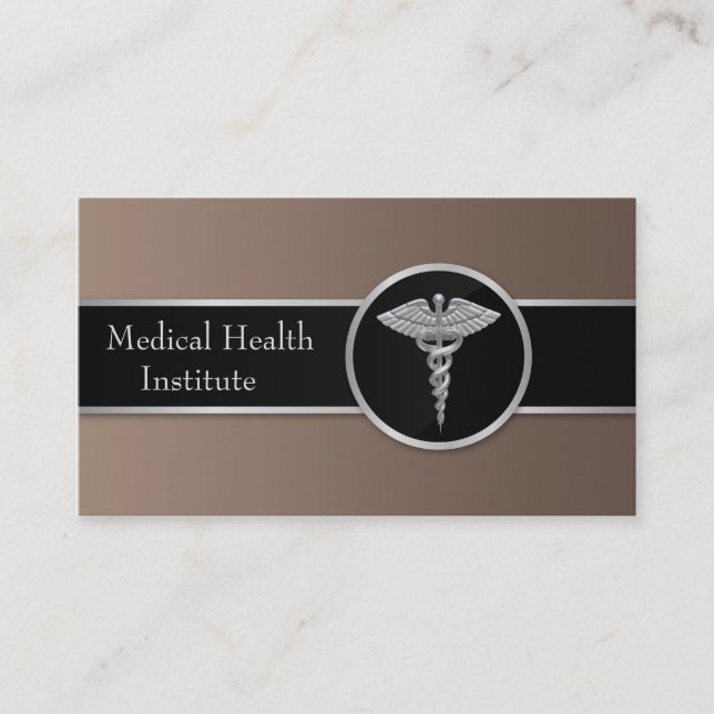 Carte de visite Médicale Caduceus (Devant)