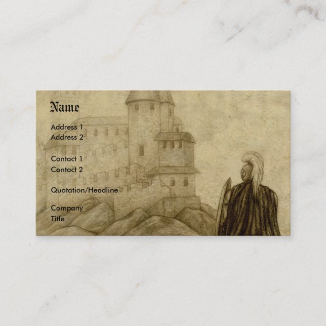 Carte De Visite Médiéval (Devant)