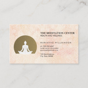 Carte De Visite Méditation assise Conception tribale