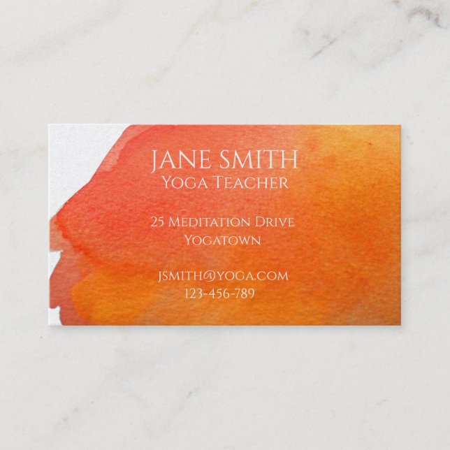 Carte De Visite Méditation curative d'instructeur de yoga de (Devant)