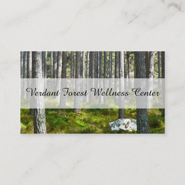 Carte De Visite Méditation de la forêt verdoyante (Devant)