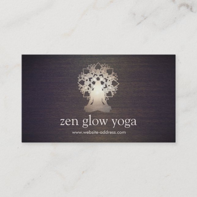 Carte De Visite Méditation de l'instructeur de yoga Pose Lotus Man (Devant)