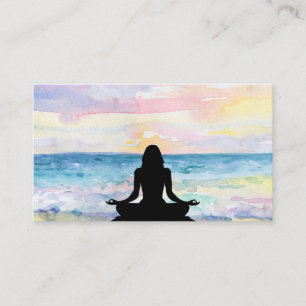 Carte De Visite Méditation de Mindfulness de lever de soleil