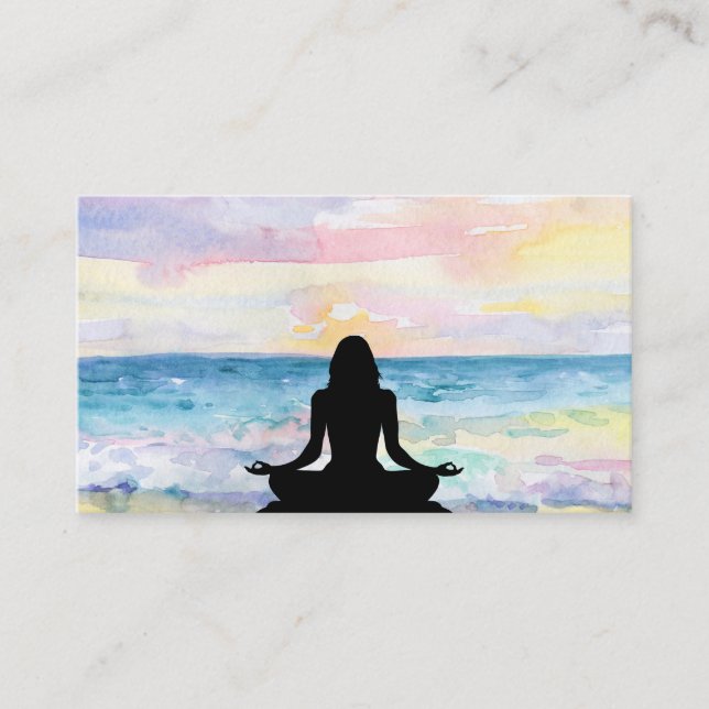 Carte De Visite Méditation de Mindfulness de lever de soleil (Devant)