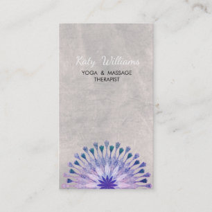 Carte De Visite Méditation d'instructeur de yoga de fleur de Lotu