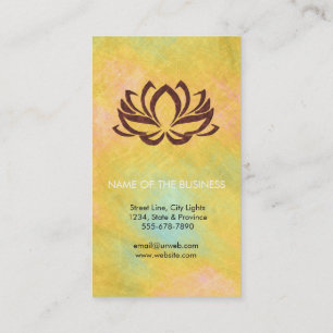 Carte De Visite Méditation d'instructeur de yoga de fleur de Lotu