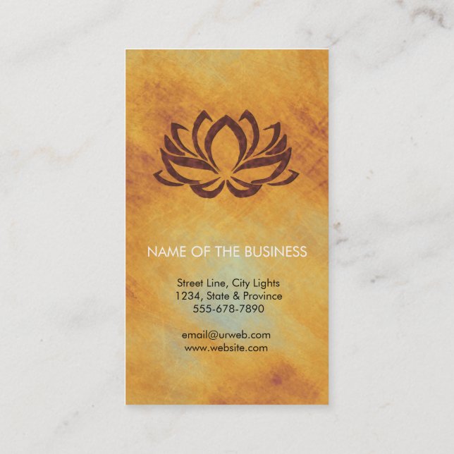 Carte De Visite Méditation d'instructeur de yoga de fleur de Lotus (Dos)