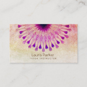 Carte De Visite Méditation d'instructeur de yoga de fleur de Lotus