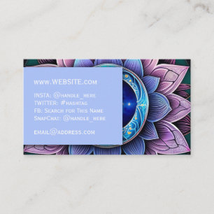 Carte De Visite Méditation Lotus Yoga Flux Professionnel Exécutif