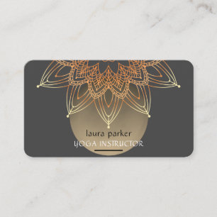 Carte De Visite Méditation Mandala Yoga Guérison Lotus Boho