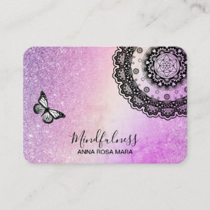 Carte De Visite *~* Méditation Parties scintillant Papillon Reiki 