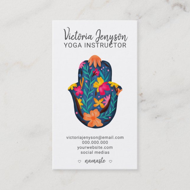 Carte De Visite Méditation spirituelle moderne hamsa yoga (Devant)