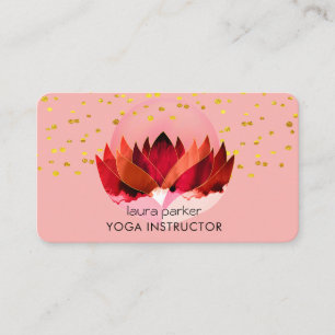 Carte De Visite Méditation Yoga Lotus Fleur Massage Bien-être