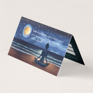 Carte De Visite Méditation Yoga Lune Sky Sea Beach Tarifs