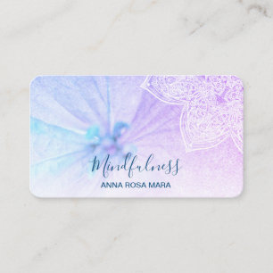 Carte De Visite *~* Méditation Yoga Parties scintillant florale Ma