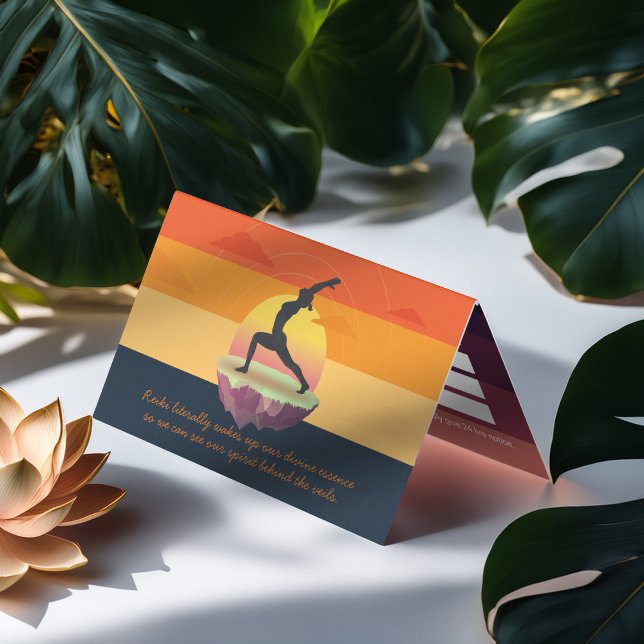 Carte De Visite Méditation Yoga Poster Sun Flying Island Tarifs (Créateur téléchargé)