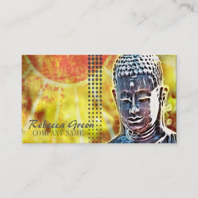 Carte De Visite Méditation Zen bouddha Yoga Massage Thérapiste (Devant)