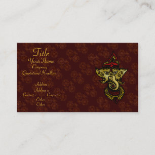 Carte De Visite Mehndi Ganesha