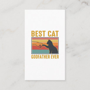 Carte De Visite Meilleur Parrain de Chat Vintage Conception de Vec