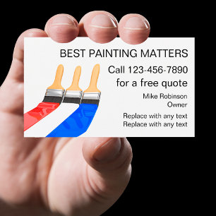 Carte De Visite Meilleur Peinture Entrepreneur Peintre Maison