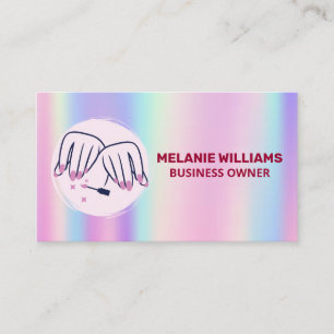 Carte De Visite Mélange Arc-en-Ciel   Vernis à Ongles   Salon de B