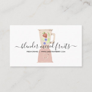 Carte De Visite Mélange de fruits de blender boisson jus frais